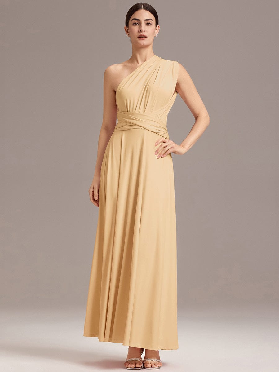 ever STYLES|High-Stretch Soft Versatile Convertible Bridesmaid Dress #color_Champagne