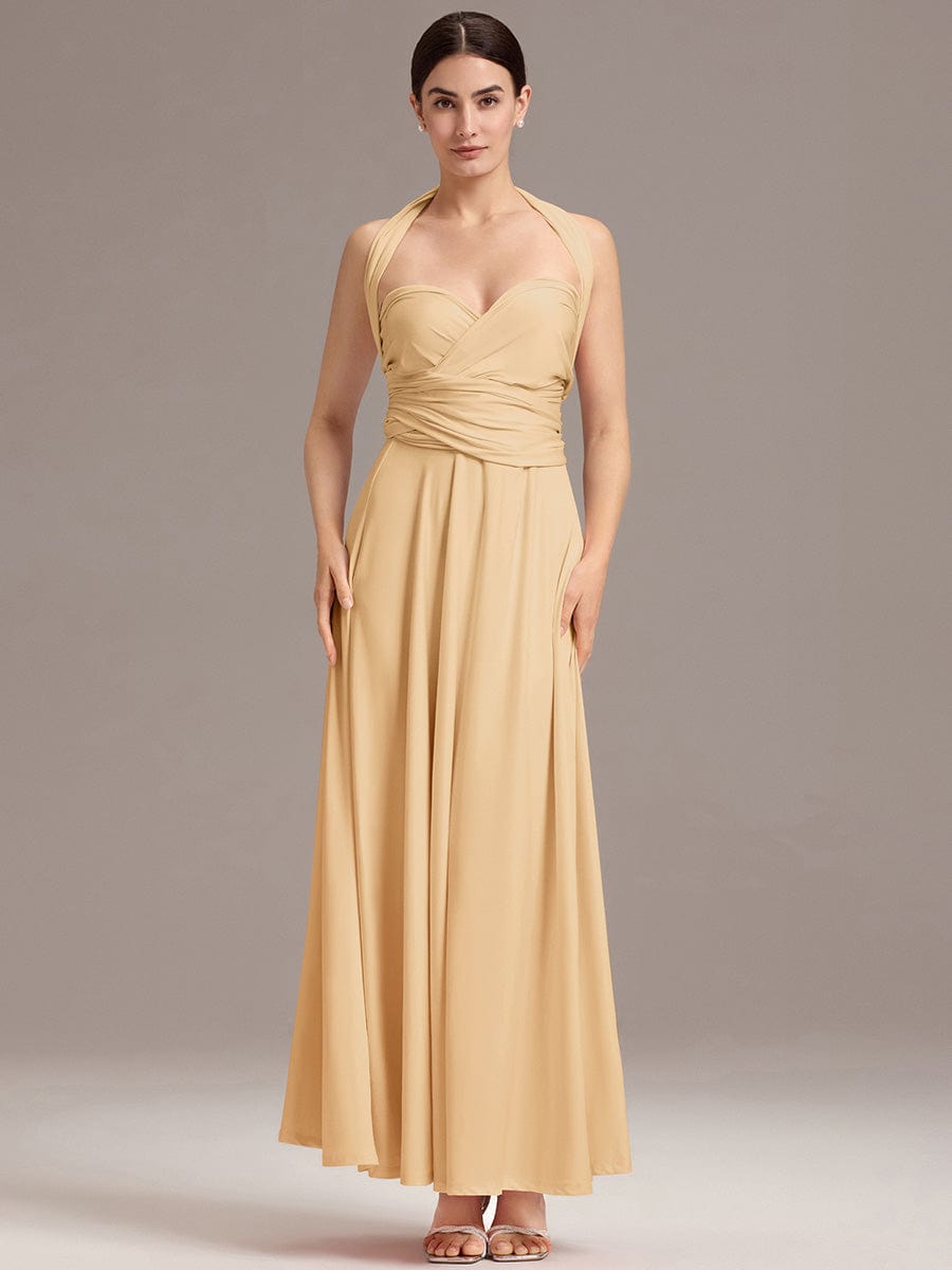 ever STYLES|High-Stretch Soft Versatile Convertible Bridesmaid Dress #color_Champagne