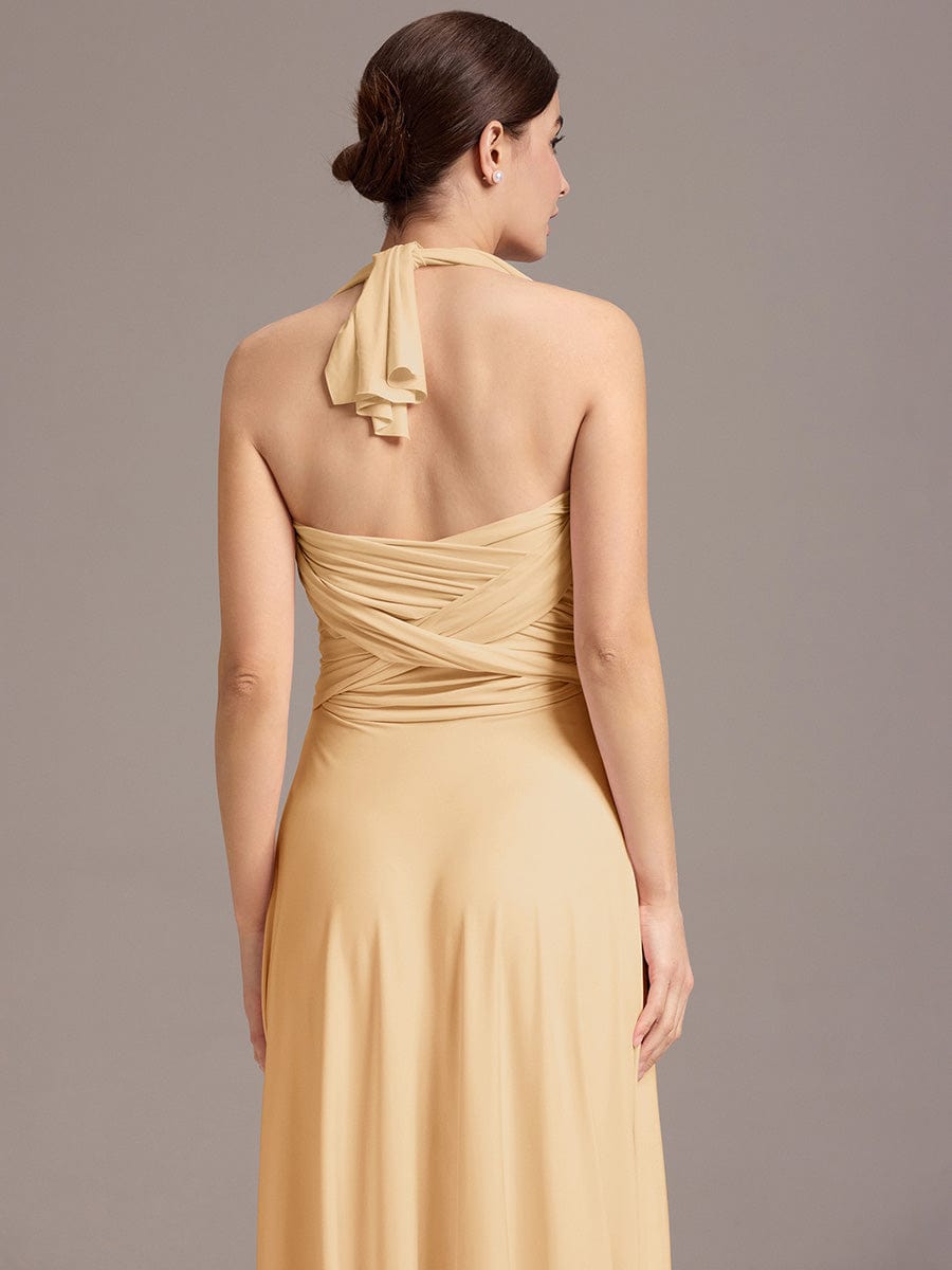 ever STYLES|High-Stretch Soft Versatile Convertible Bridesmaid Dress #color_Champagne