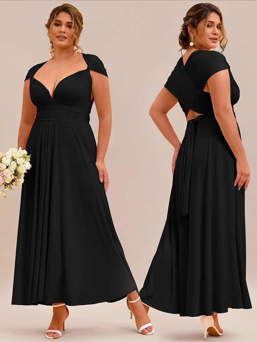 ever STYLES|High-Stretch Soft Versatile Convertible Bridesmaid Dress #color_Black