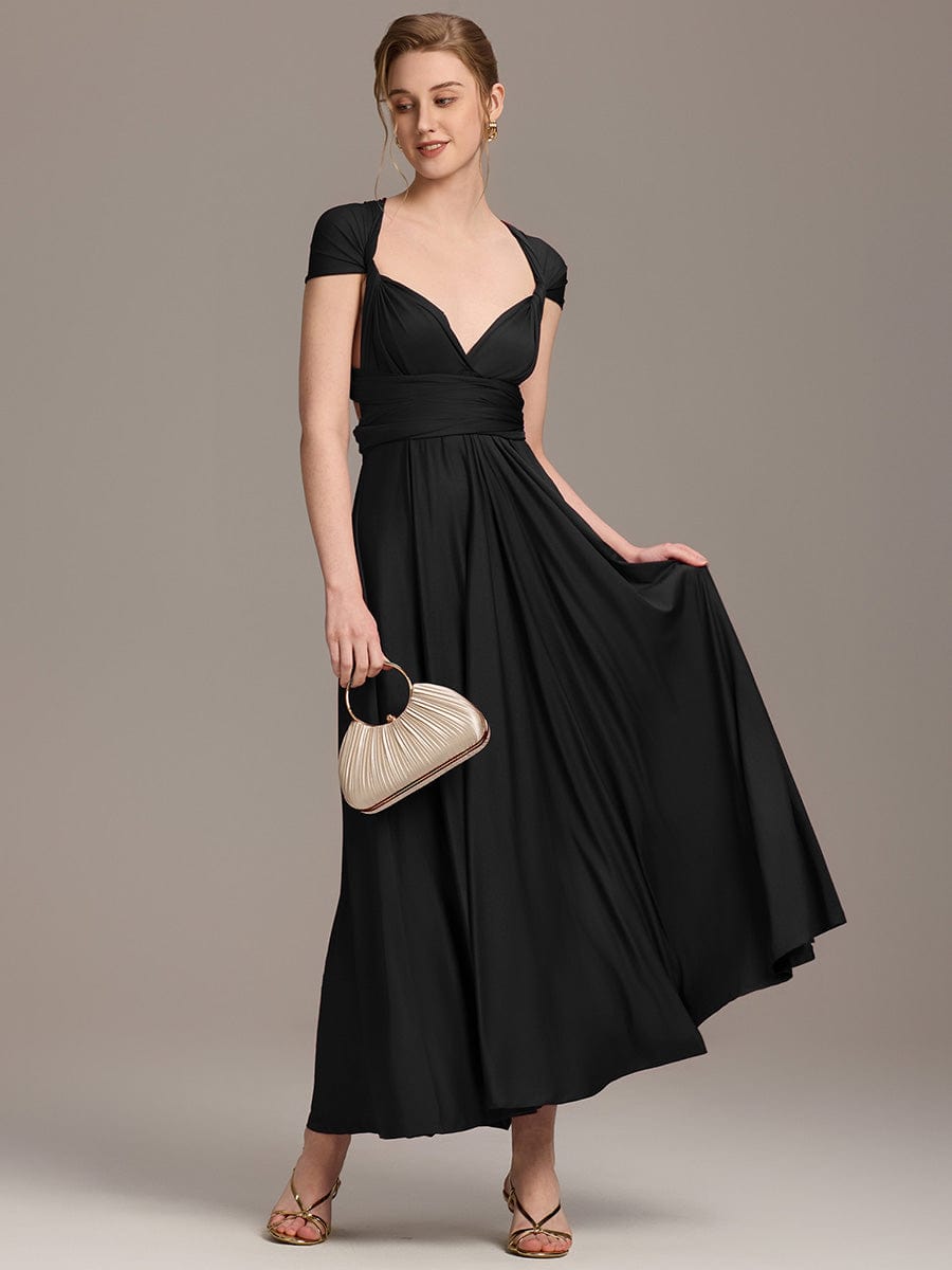 ever STYLES|High-Stretch Soft Versatile Convertible Bridesmaid Dress #color_Black