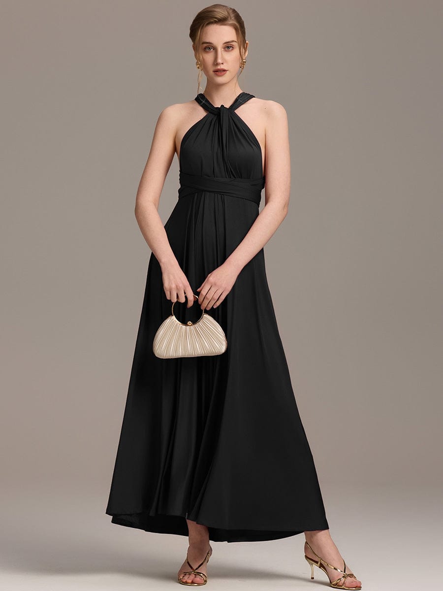 ever STYLES|High-Stretch Soft Versatile Convertible Bridesmaid Dress #color_Black