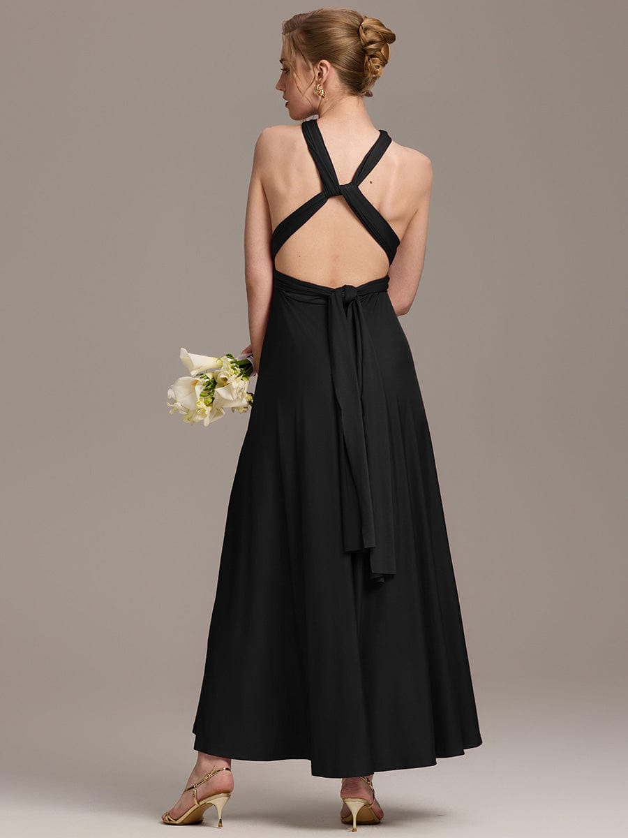 ever STYLES|High-Stretch Soft Versatile Convertible Bridesmaid Dress #color_Black