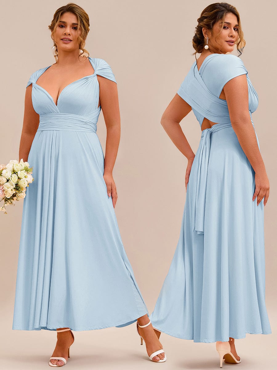 ever STYLES|High-Stretch Soft Versatile Convertible Bridesmaid Dress #color_Sky Blue