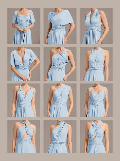 ever STYLES|High-Stretch Soft Versatile Convertible Bridesmaid Dress #color_Sky Blue