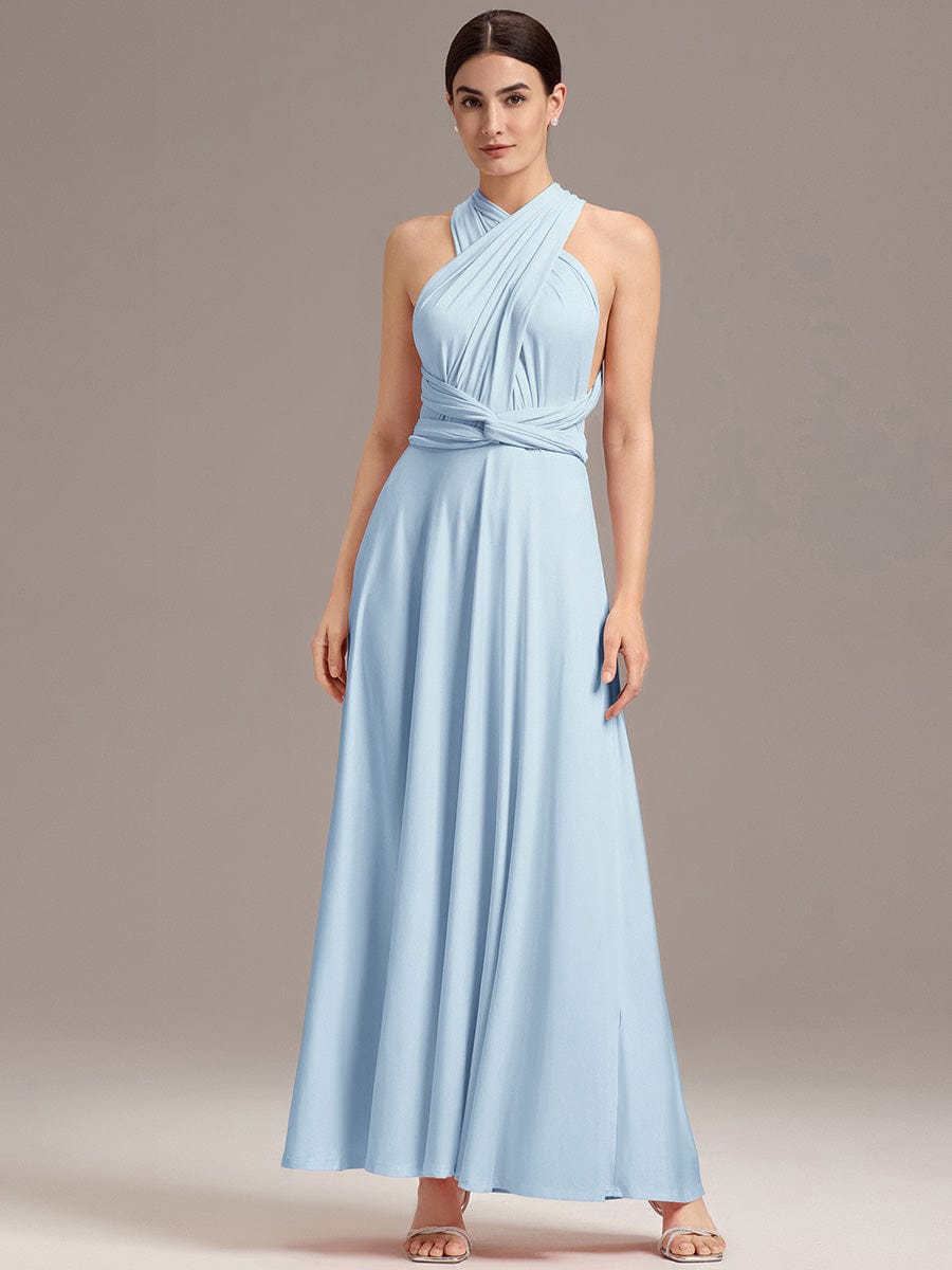 ever STYLES|High-Stretch Soft Versatile Convertible Bridesmaid Dress #color_Sky Blue