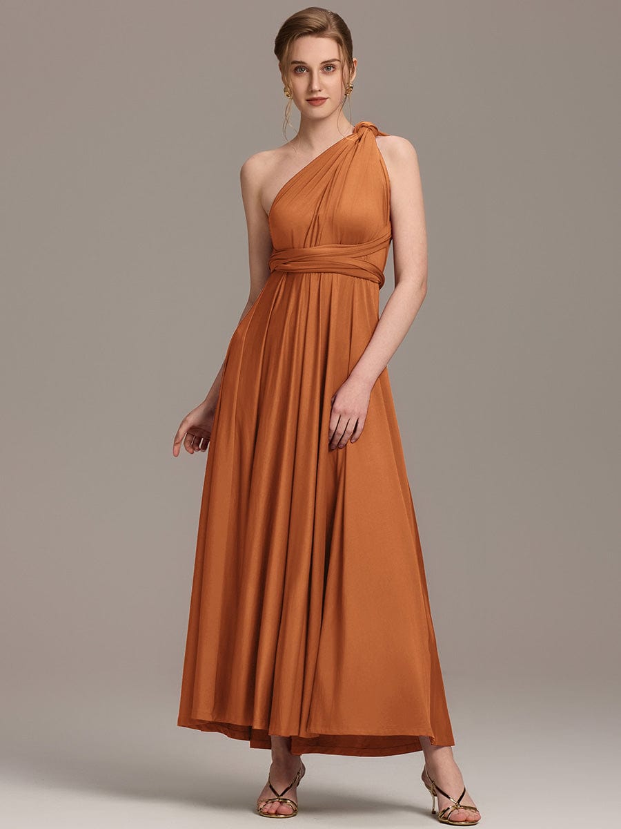 ever STYLES|High-Stretch Soft Versatile Convertible Bridesmaid Dress #color_Burnt Orange
