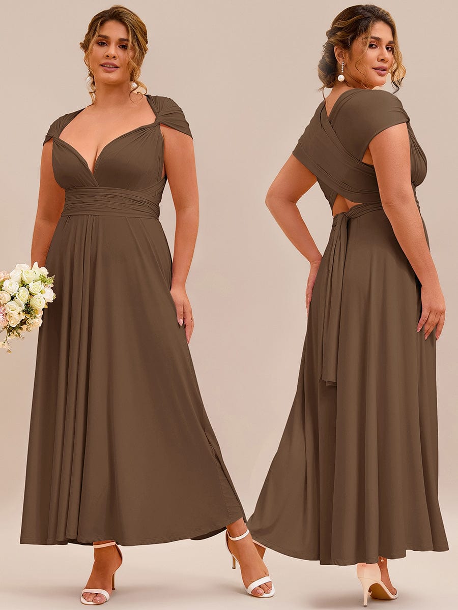 ever STYLES|High-Stretch Soft Versatile Convertible Bridesmaid Dress #color_Coffee