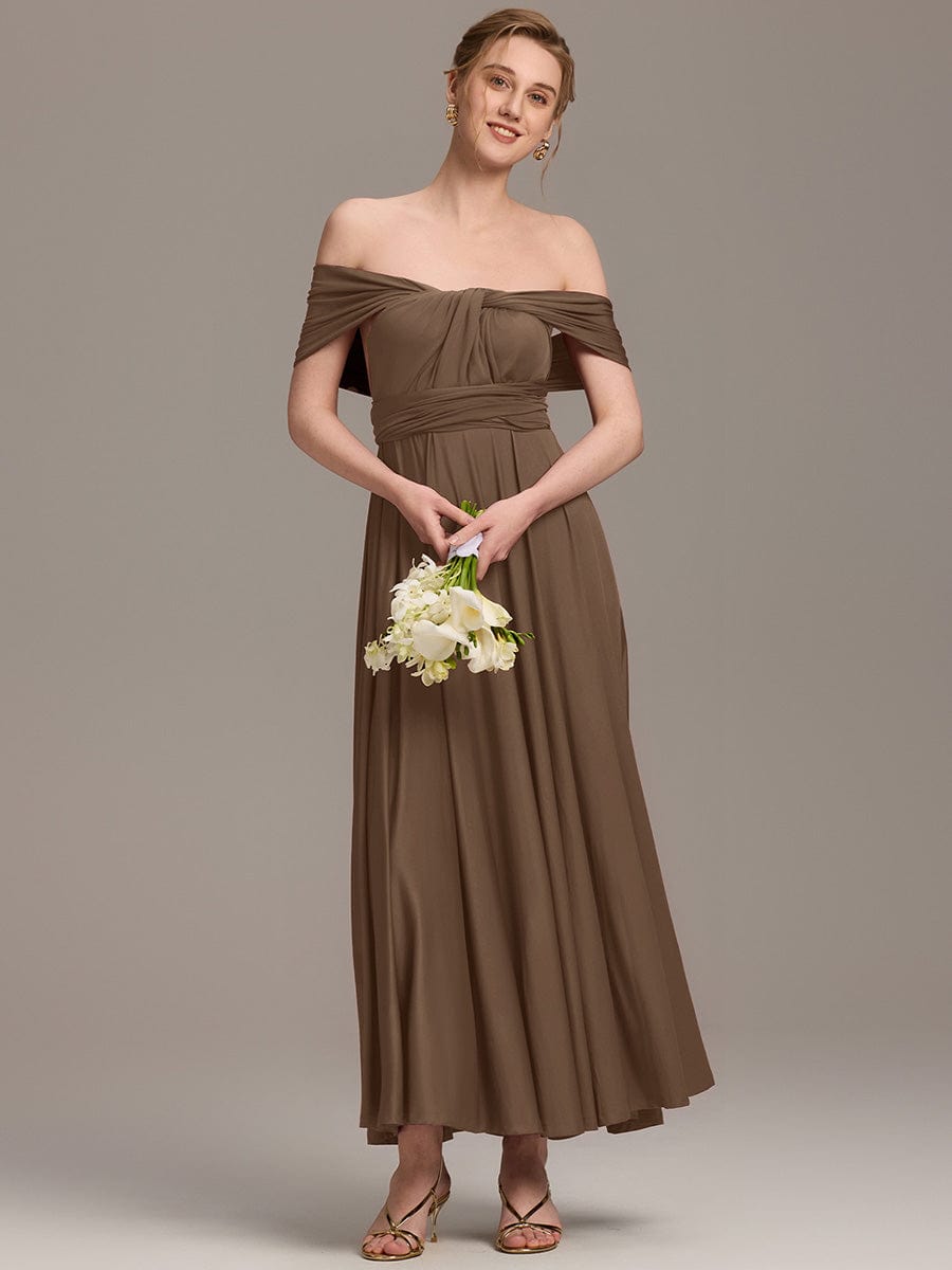 ever STYLES|High-Stretch Soft Versatile Convertible Bridesmaid Dress #color_Coffee