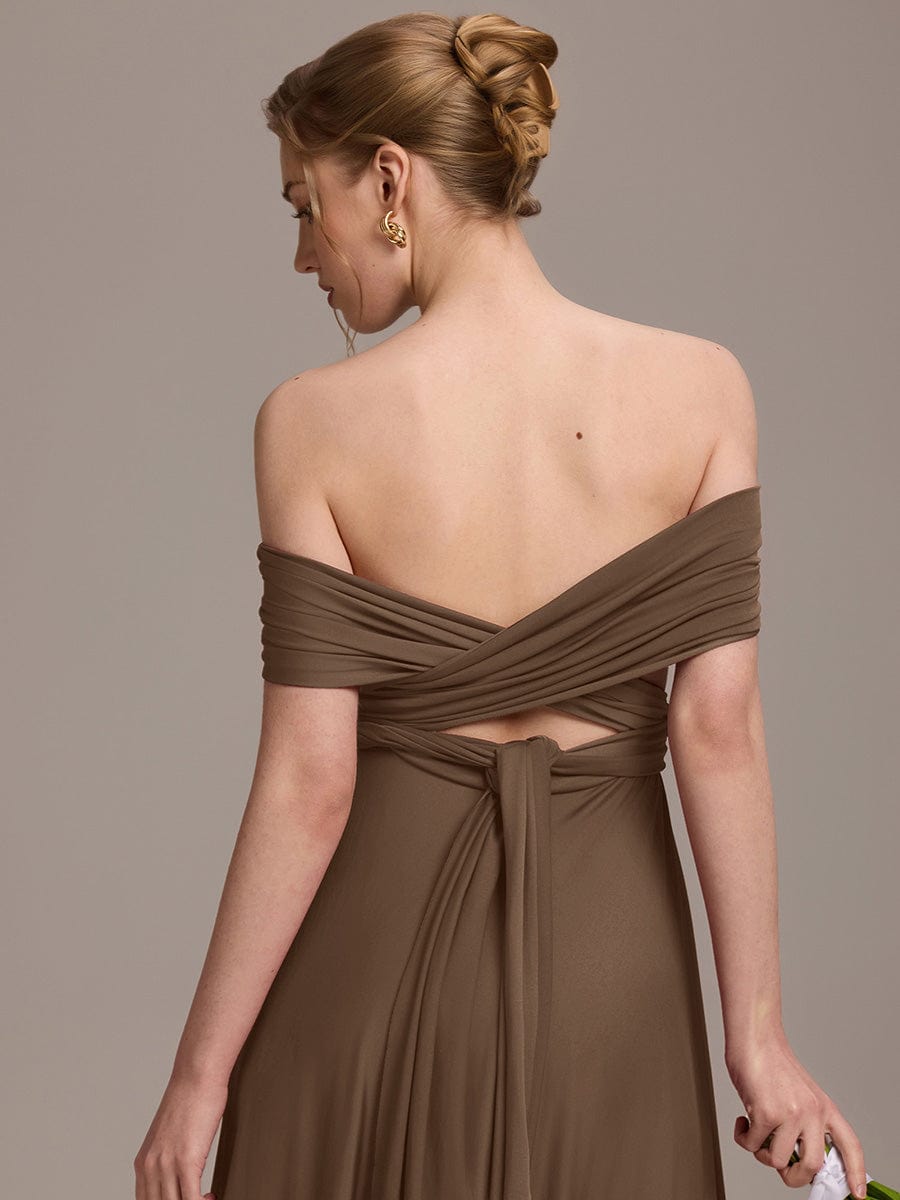 ever STYLES|High-Stretch Soft Versatile Convertible Bridesmaid Dress #color_Coffee
