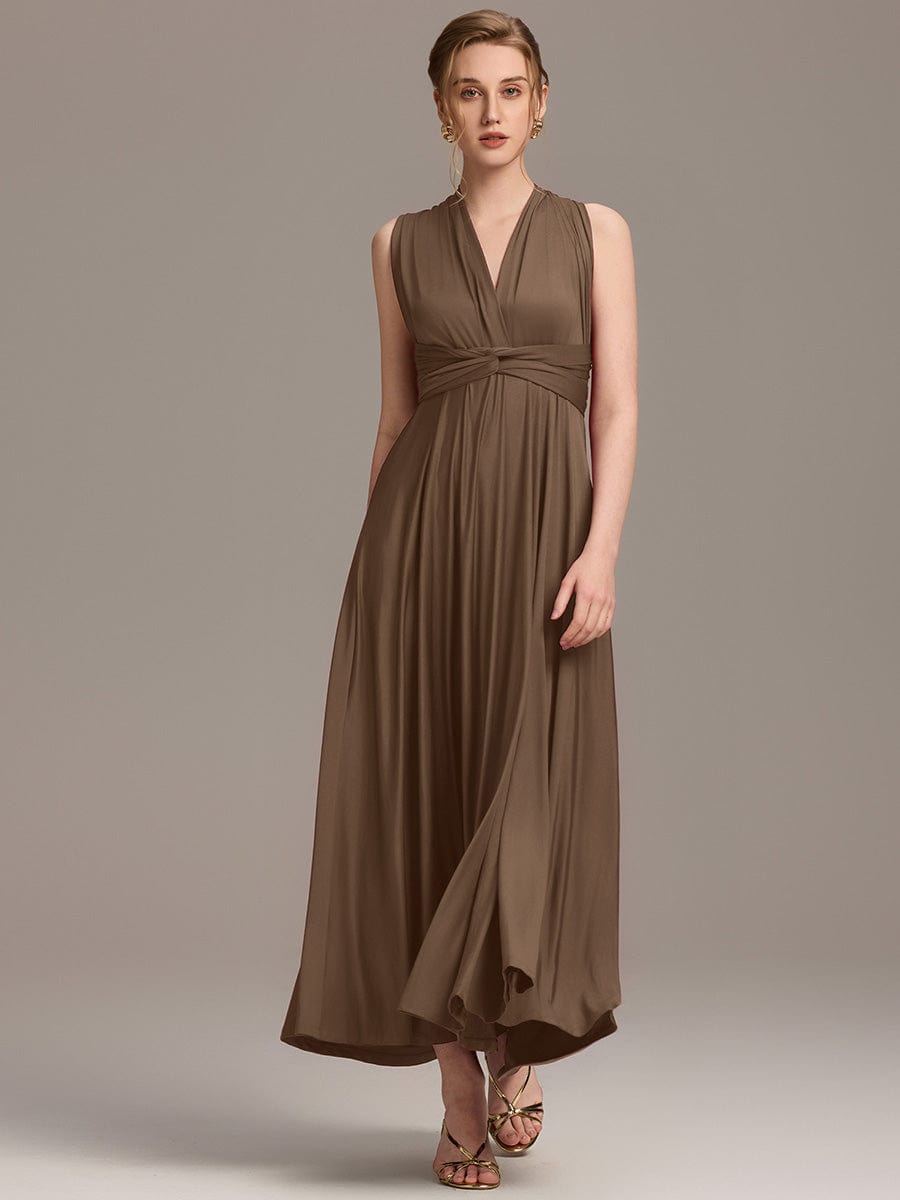 ever STYLES|High-Stretch Soft Versatile Convertible Bridesmaid Dress #color_Coffee