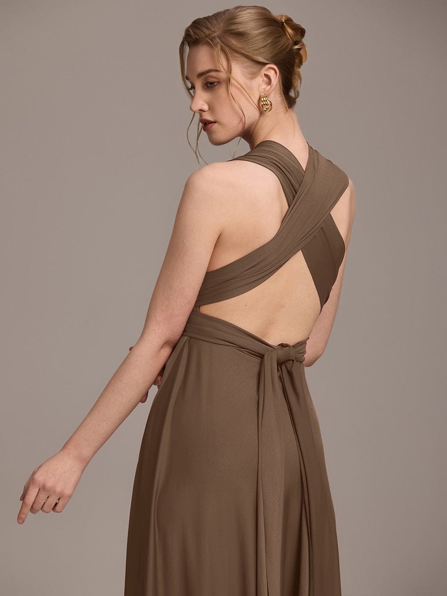 ever STYLES|High-Stretch Soft Versatile Convertible Bridesmaid Dress #color_Coffee