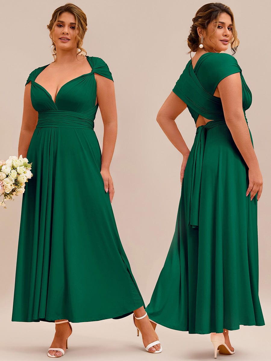 ever STYLES|High-Stretch Soft Versatile Convertible Bridesmaid Dress #color_Dark Green
