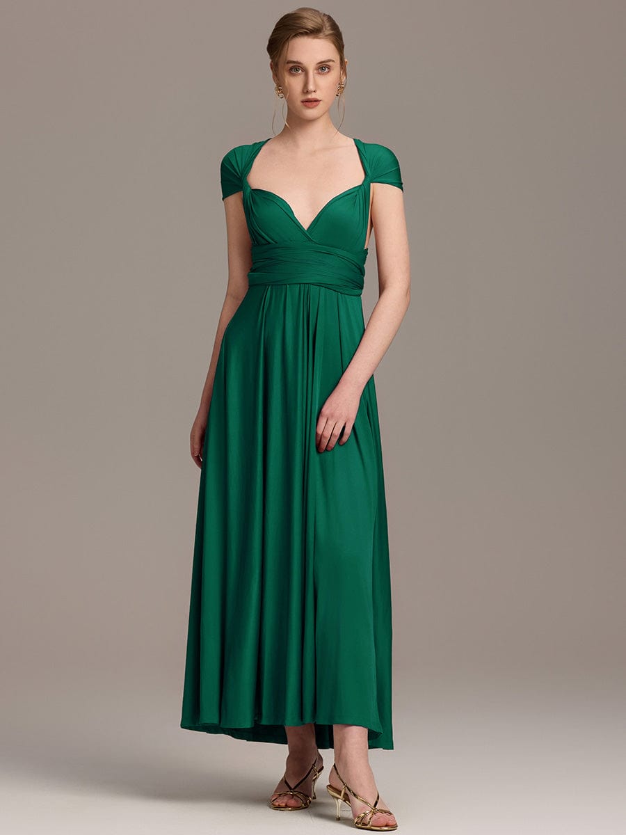 ever STYLES|High-Stretch Soft Versatile Convertible Bridesmaid Dress #color_Dark Green
