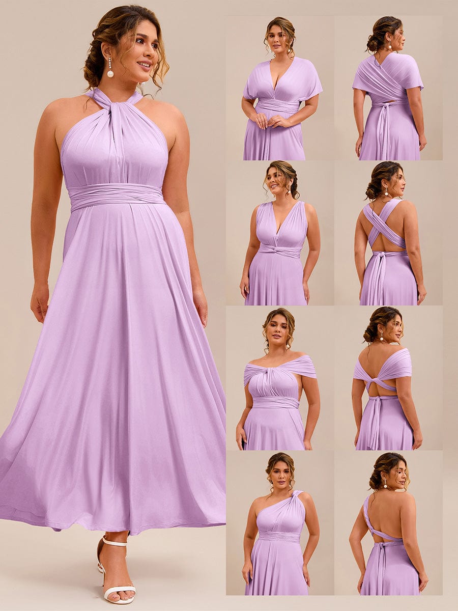 ever STYLES|High-Stretch Soft Versatile Convertible Bridesmaid Dress #color_Lavender