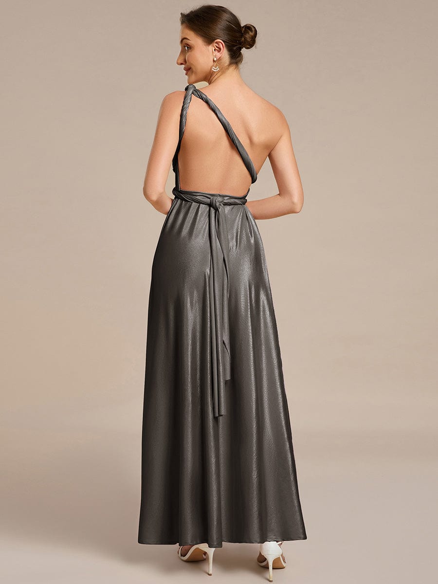 ever STYLES|High-Stretch Soft Versatile Convertible Bridesmaid Dress #color_Metallic Black