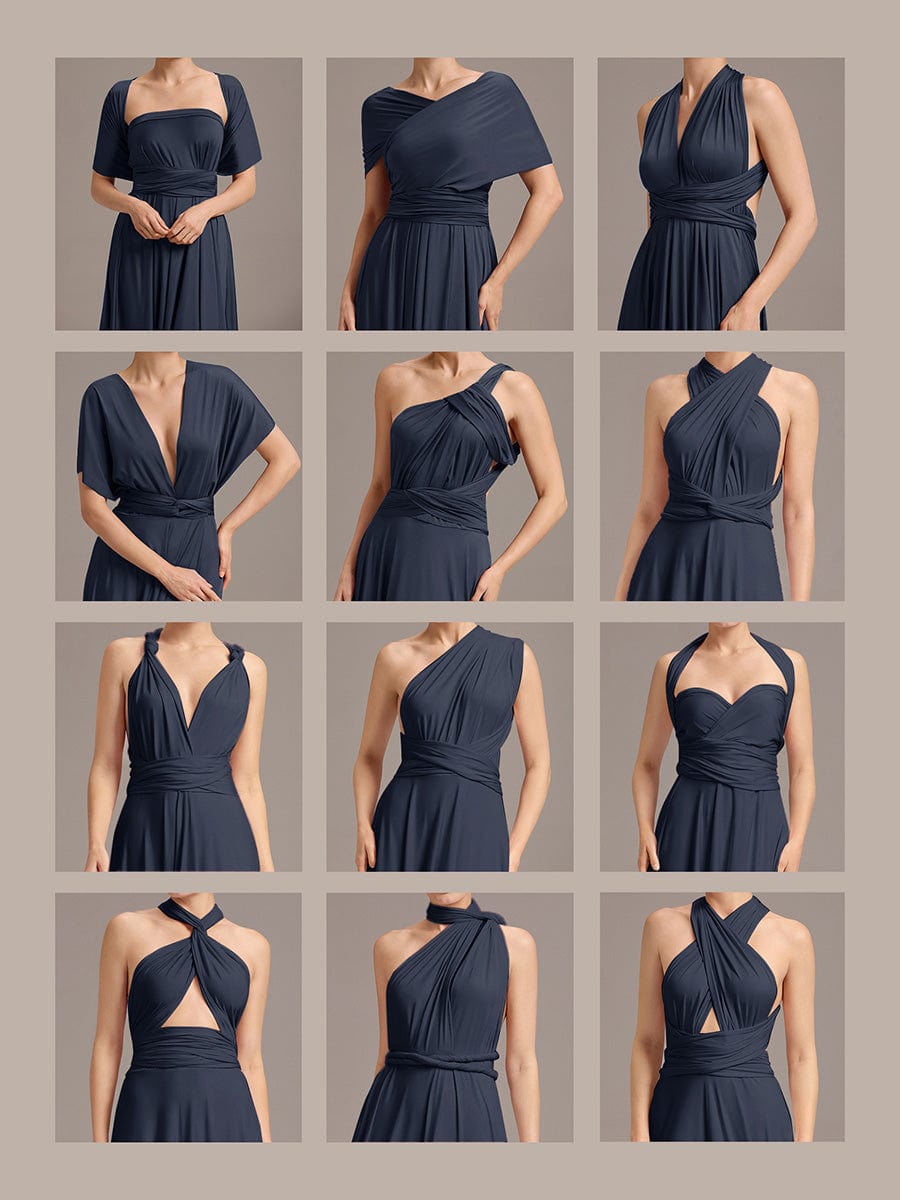ever STYLES|High-Stretch Soft Versatile Convertible Bridesmaid Dress #color_Navy Blue