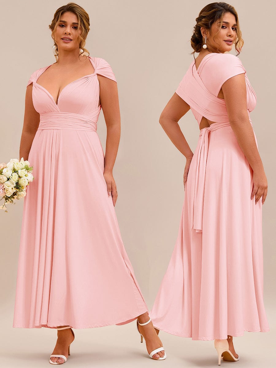 ever STYLES|High-Stretch Soft Versatile Convertible Bridesmaid Dress #color_Pink