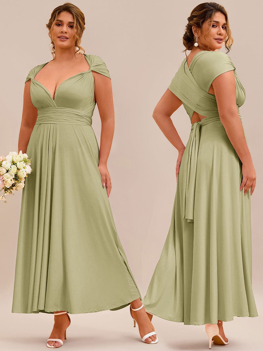 ever STYLES|High-Stretch Soft Versatile Convertible Bridesmaid Dress #color_Sage Green
