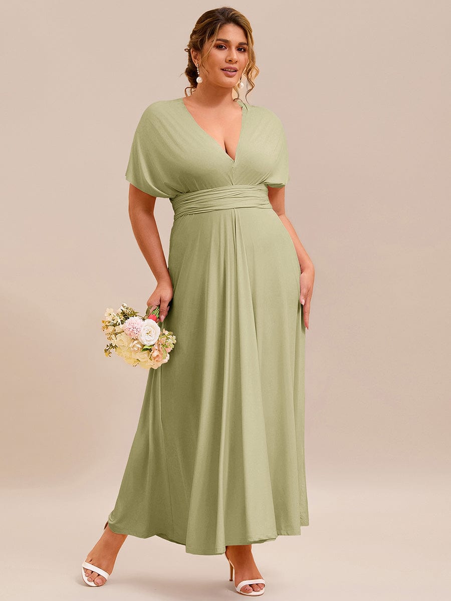 ever STYLES|High-Stretch Soft Versatile Convertible Bridesmaid Dress #color_Sage Green