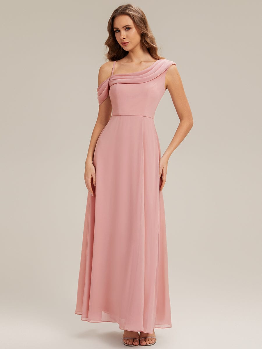 Rhinestone Embellished Chiffon Sleeveless Dress #color_Dusty Rose