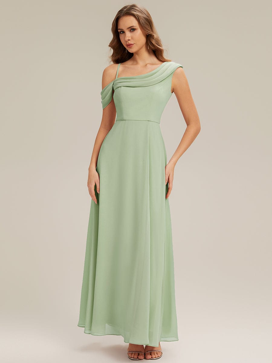 Rhinestone Embellished Chiffon Sleeveless Dress #color_Mint Green