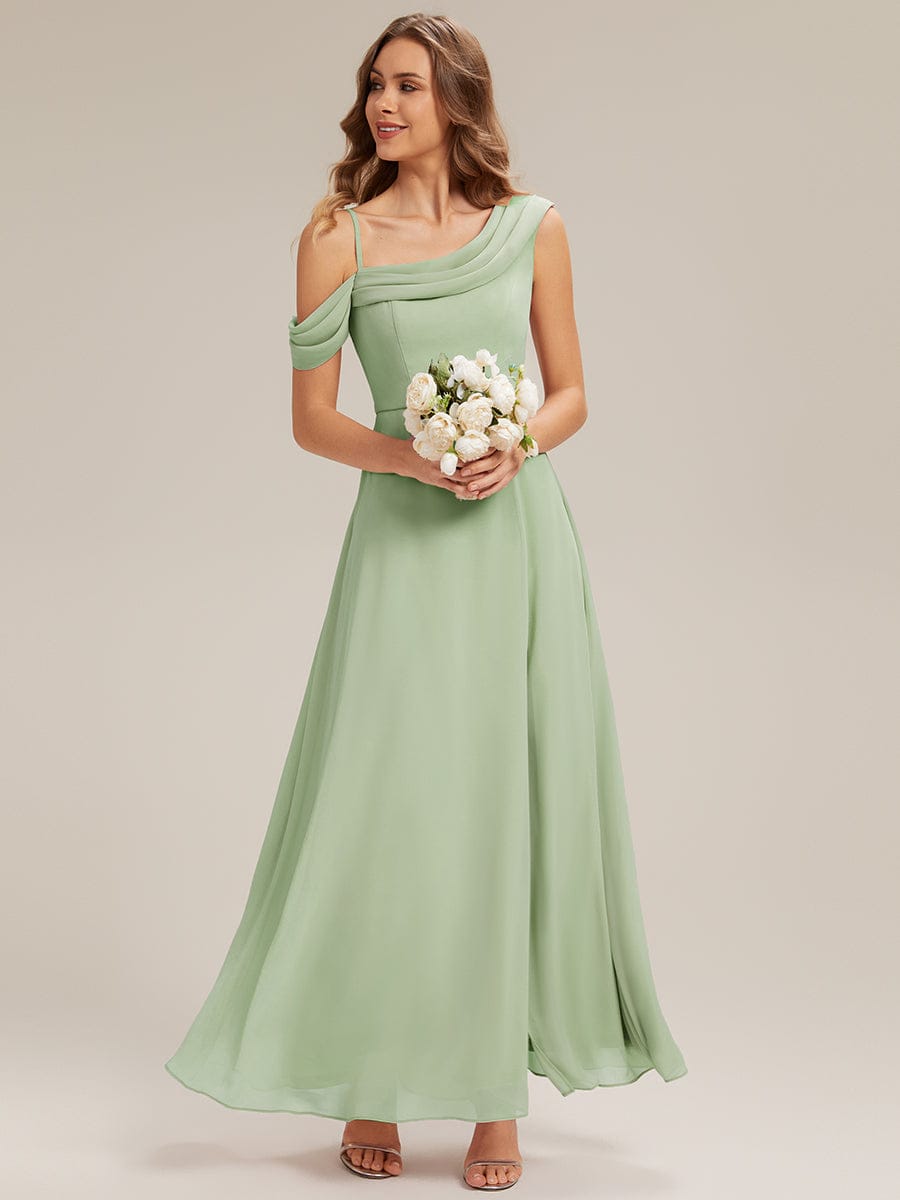 Rhinestone Embellished Chiffon Sleeveless Dress #color_Mint Green