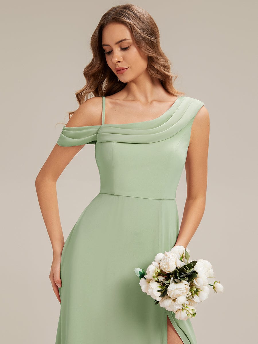 Rhinestone Embellished Chiffon Sleeveless Dress #color_Mint Green