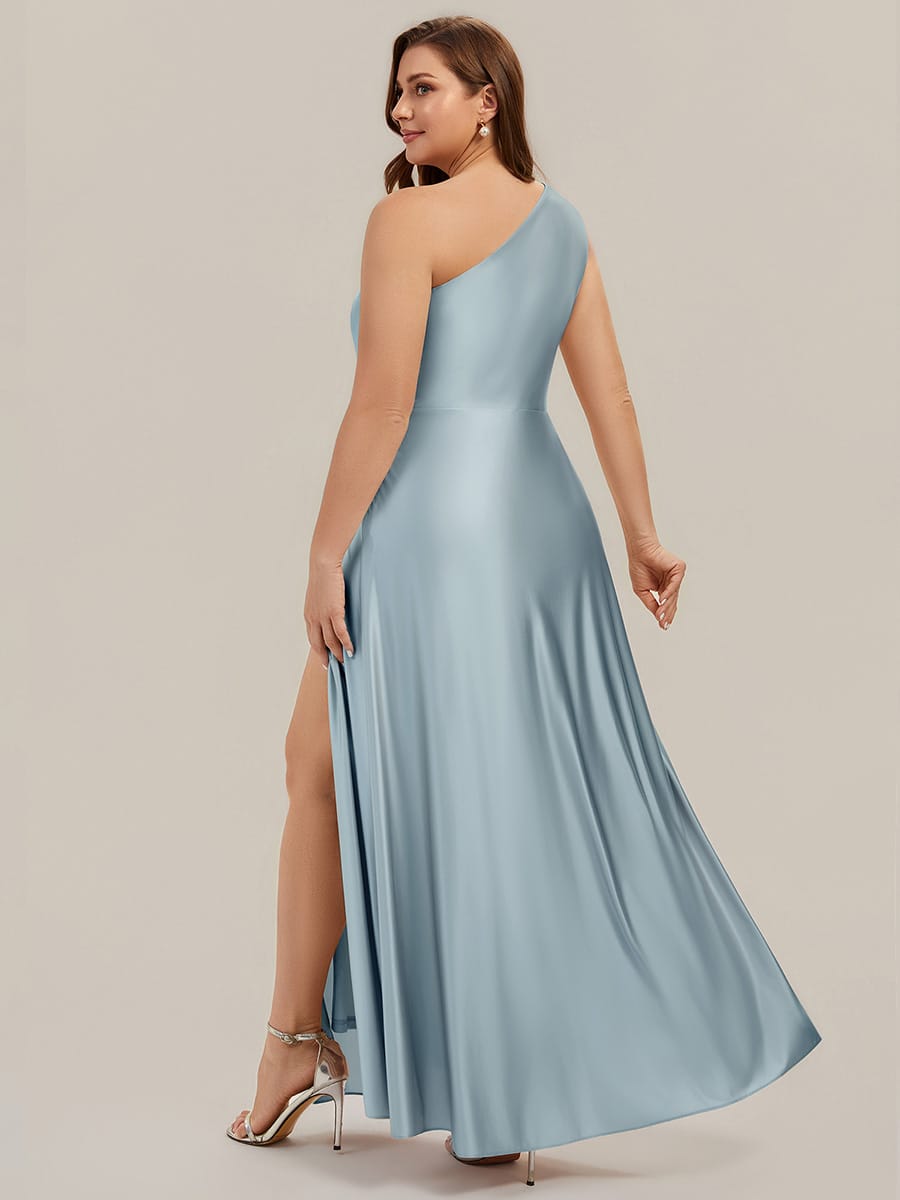 Knotted Satin Sleeveless Dress #color_Sky Blue