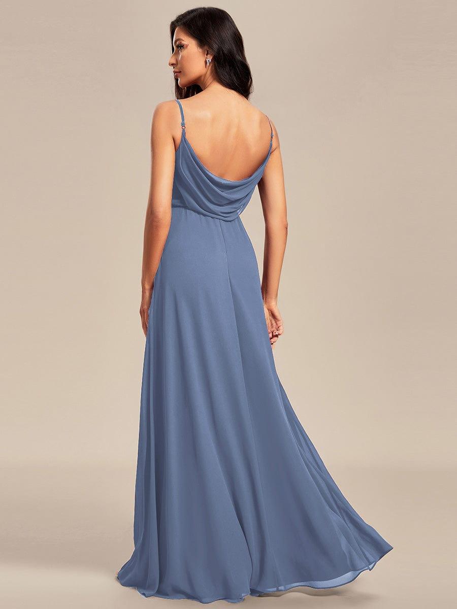Dusty Blue Bridesmaid Gowns #style_ES80026DN