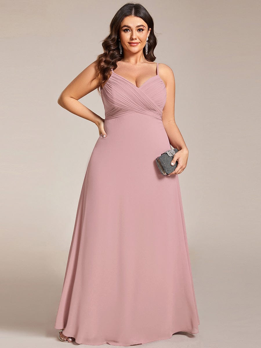 Navy Chiffon Bridesmaid Dresses #style_ES80026DR