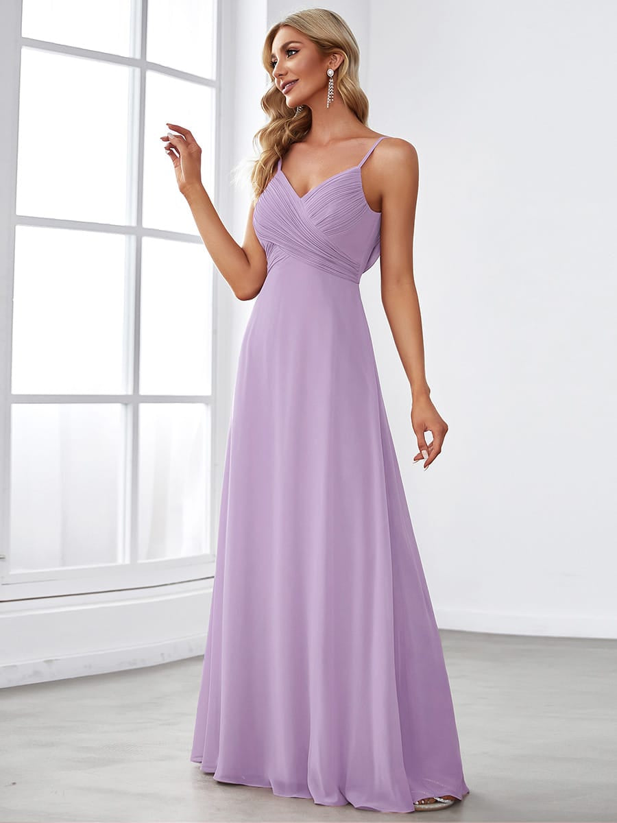 Sweetheart Draped Back Maxi Bridesmaid Dress #color_Frosted Lilac