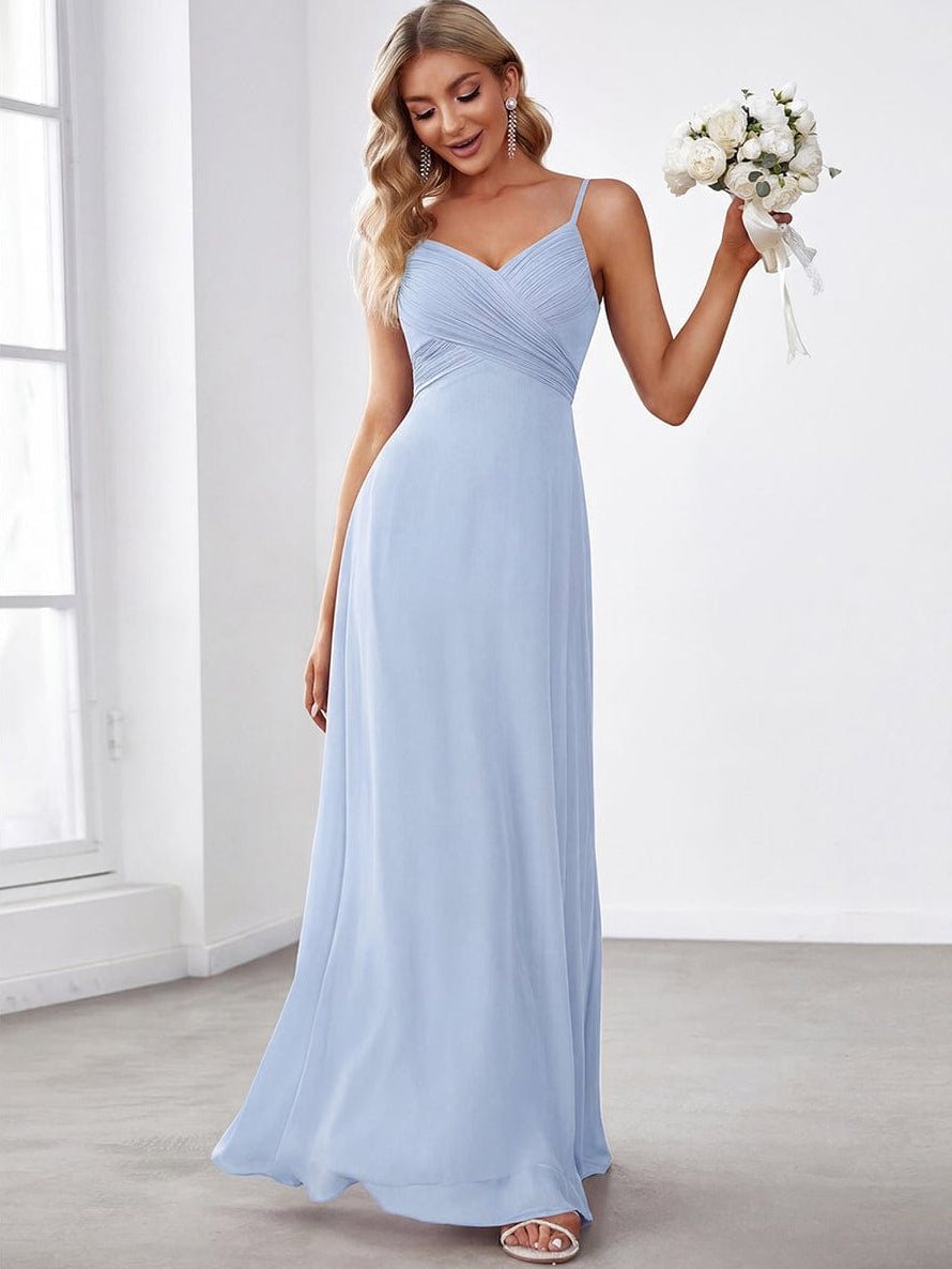 ever NOVA|Sweetheart Draped Back Floor Length Bridesmaid Dress