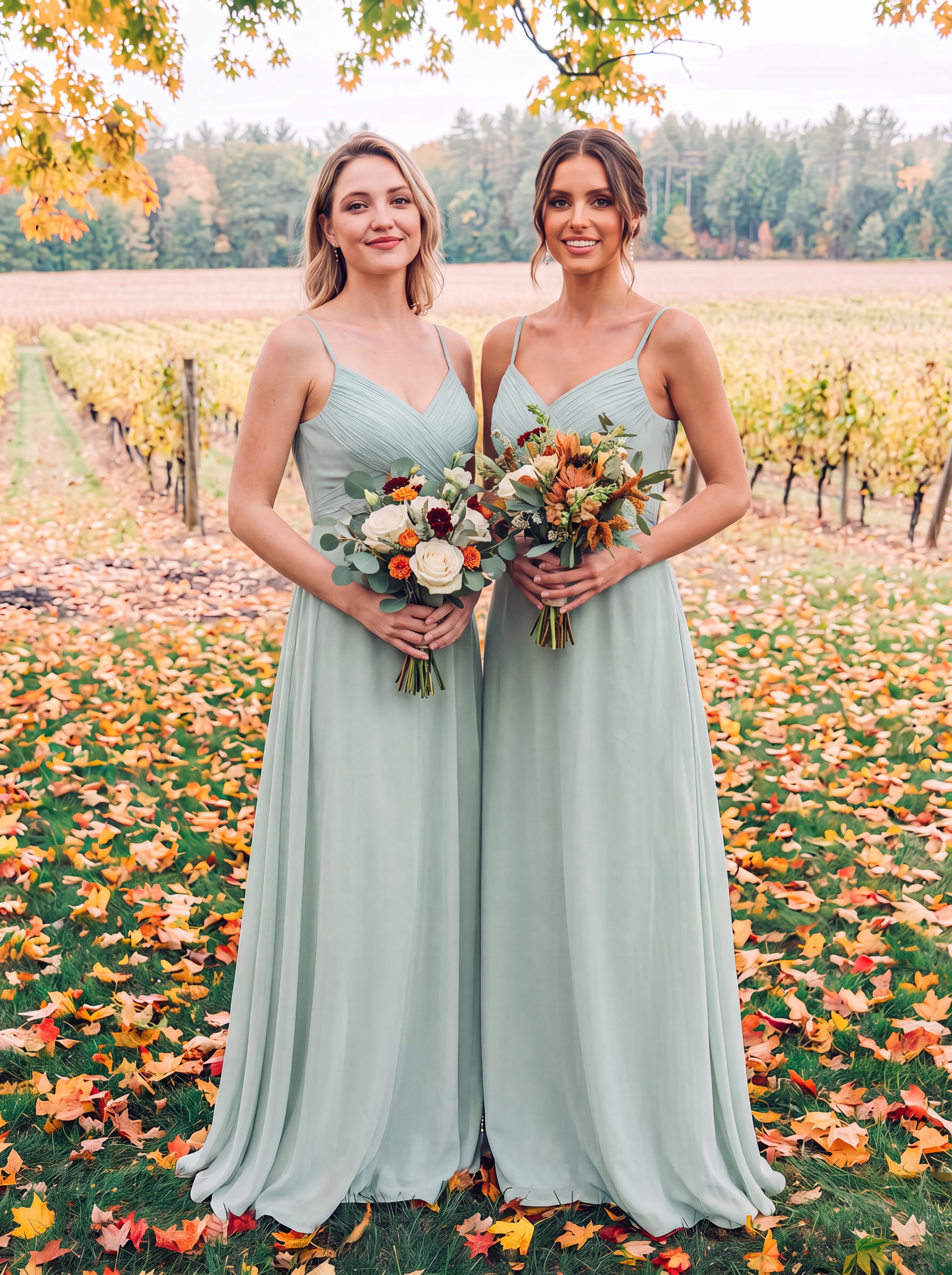 Sweetheart Draped Back Floor Length Bridesmaid Dress #color_Mint Green