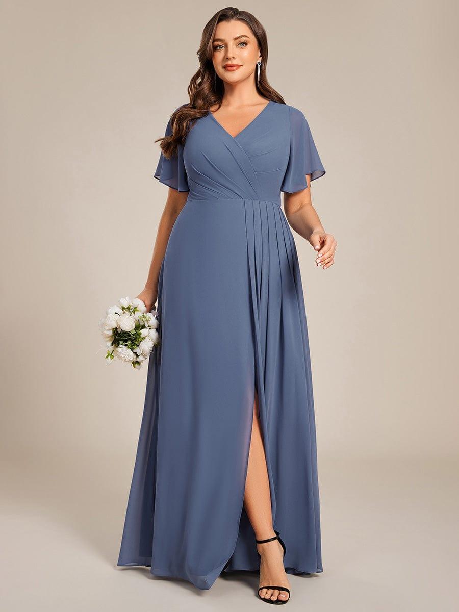 Dusty Blue Bridesmaid Gowns #style_ESS0050DN
