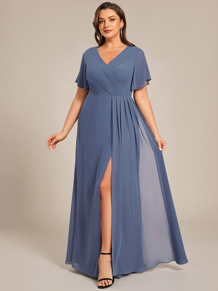 Dusty Blue Bridesmaid Gowns #style_ESS0050DN