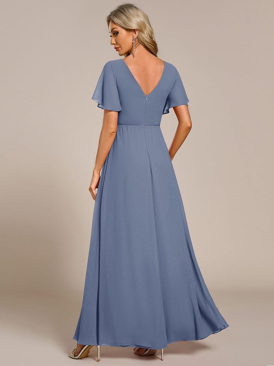 Dusty Blue Bridesmaid Gowns #style_ESS0050DN