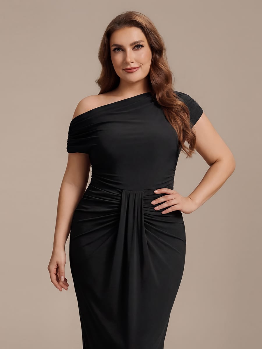 Knit Off-the-shoulder Sleeve Off The Shoulder Tops #color_Black