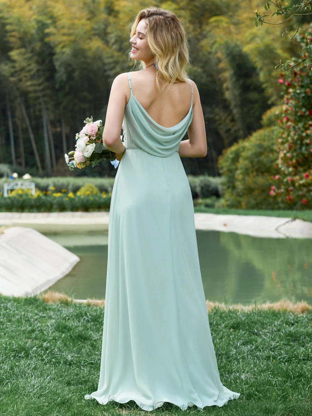 Sage Green Bridesmaid Dresses #style_ES80026MG