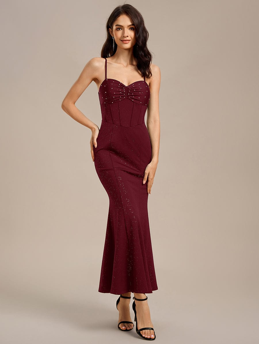 Beaded Mermaid Maxi Evening Dress #color_Burgundy