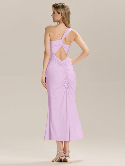 Backless Knit Sleeveless Evening Dress #color_Lavender