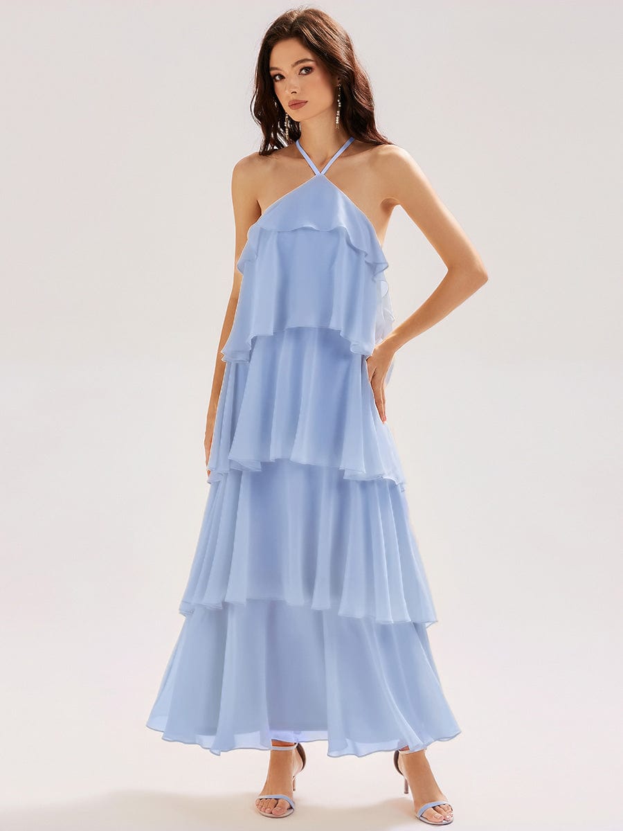 Backless Chiffon Sleeveless Evening Dress #color_Ice Blue