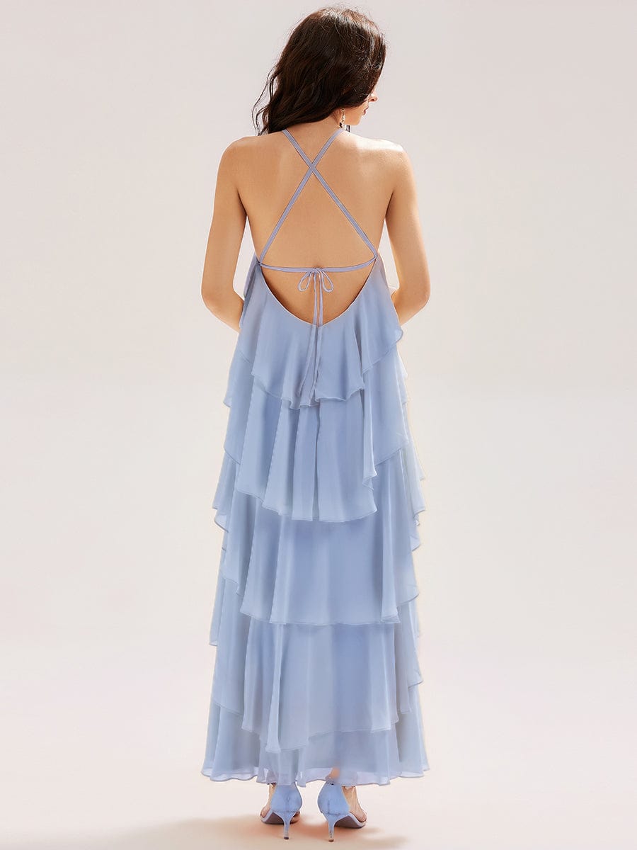 Backless Chiffon Sleeveless Evening Dress #color_Ice Blue