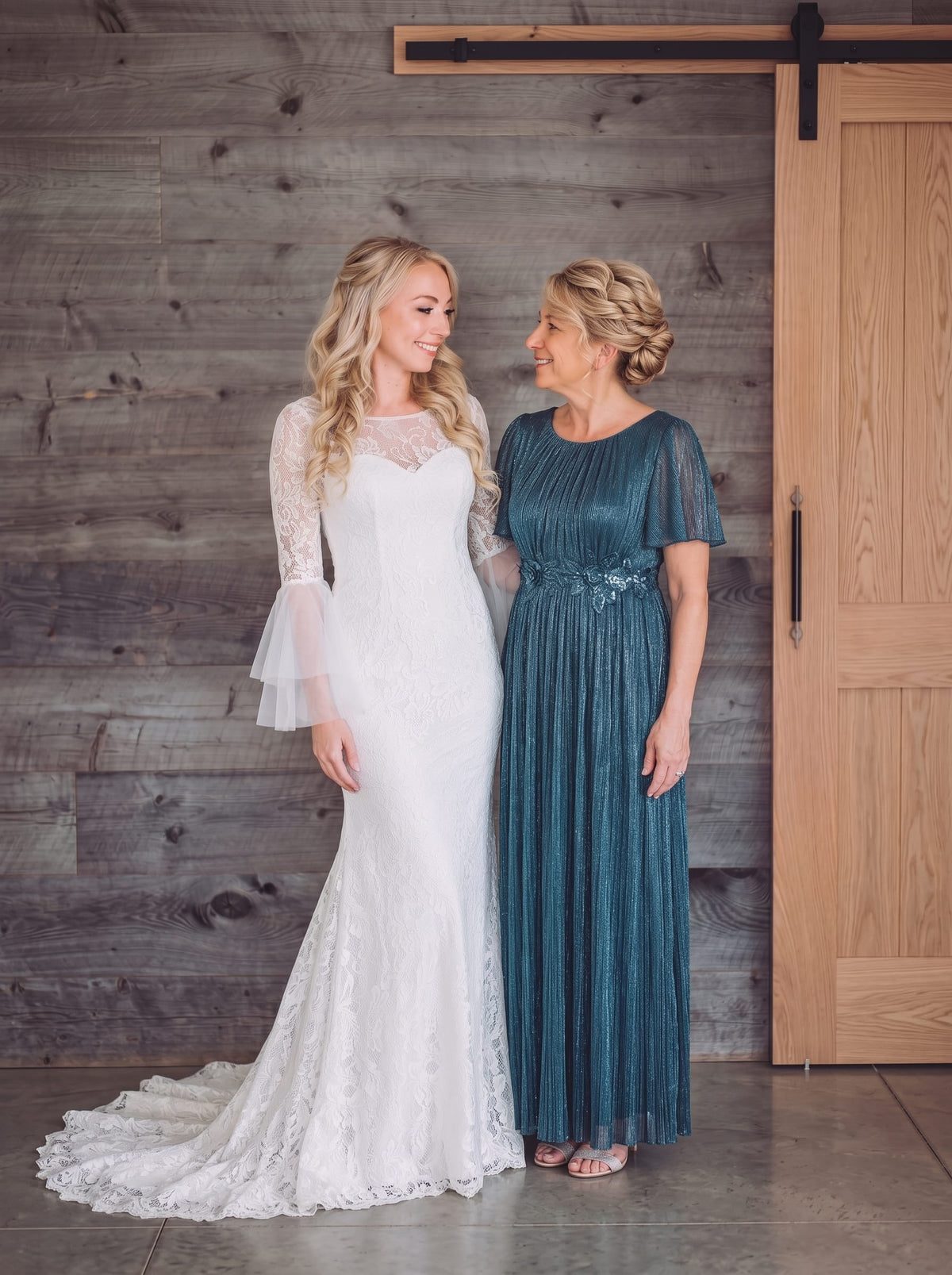 Ruffled Tulle Cap Sleeve Dress #color_Teal Blue