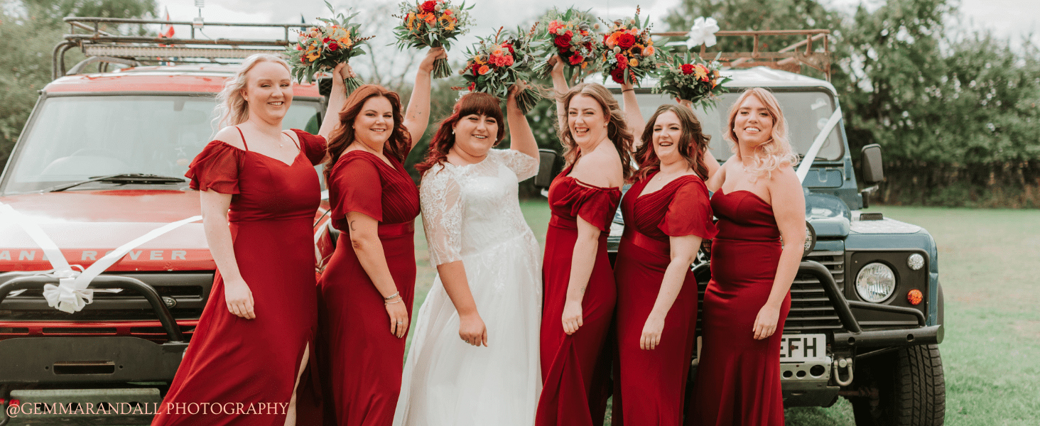 Megan&Rob's Burgundy Bridesmaid Dresses