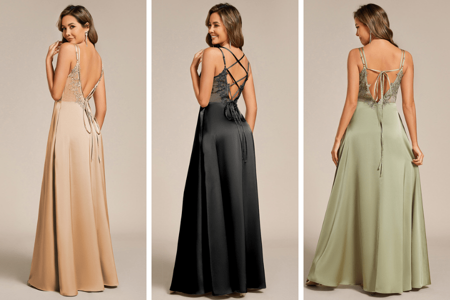 Multiway Spaghetti Strap Satin Maxi.