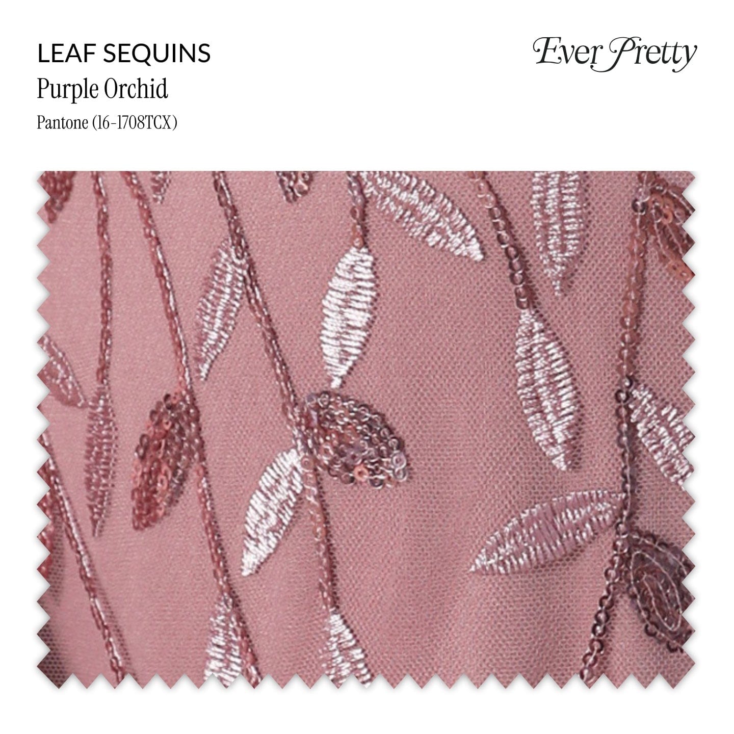 Ever-Pretty Leaf Sequin Swatch #Color_Purple Orchid