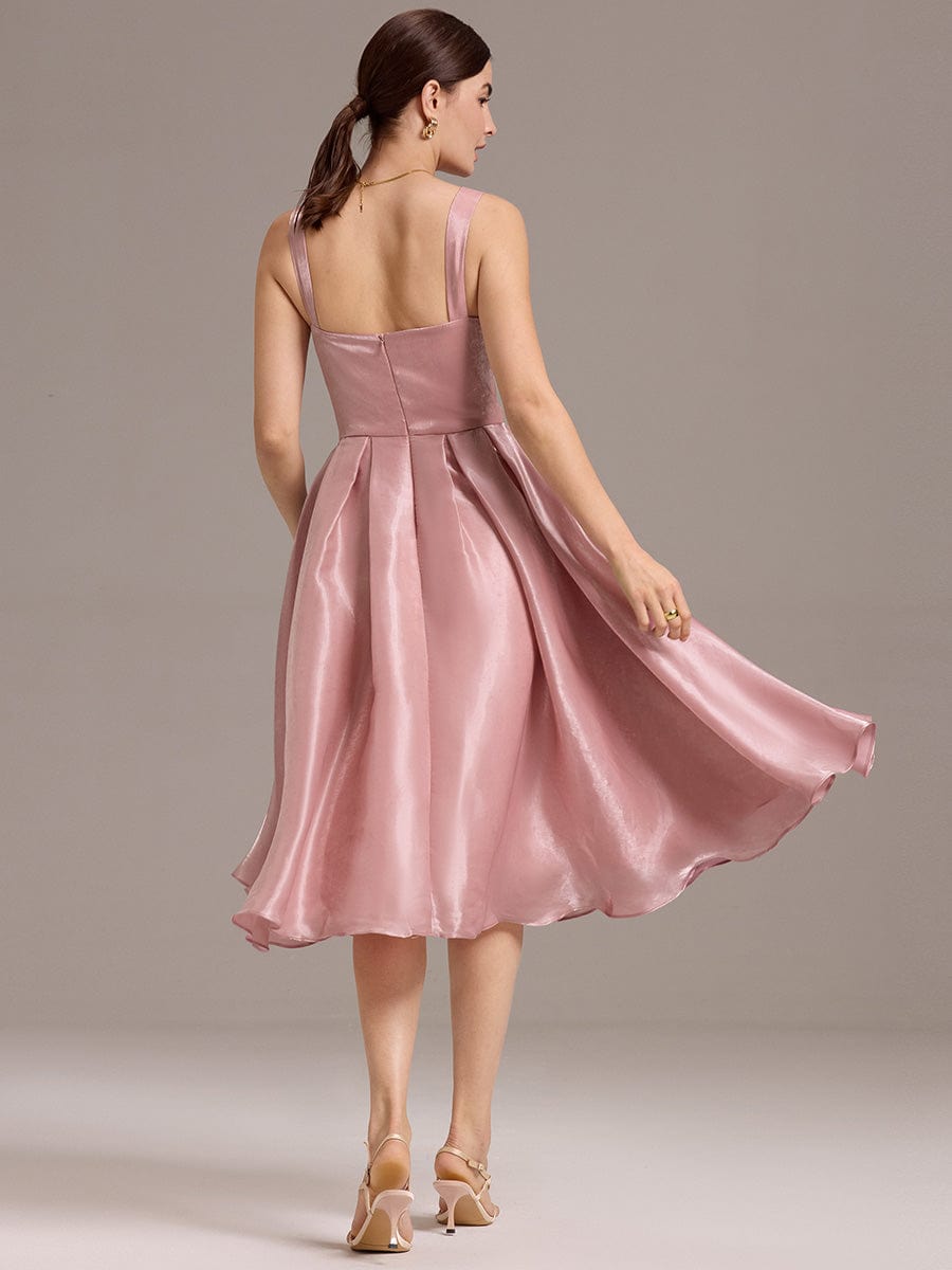 Satin Strap A-line Guest Dress #color_Dusty Rose