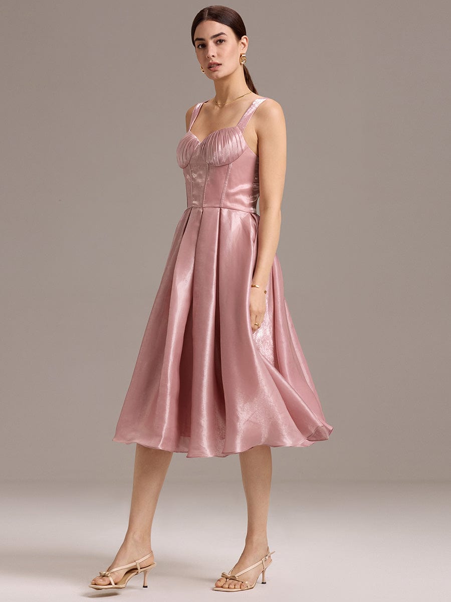 Satin Strap A-line Guest Dress #color_Dusty Rose