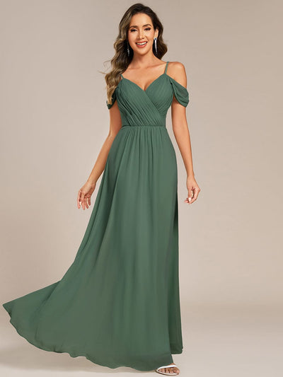 Blackless See-through Bridesmaid Dress #color_Eucalyptus Green